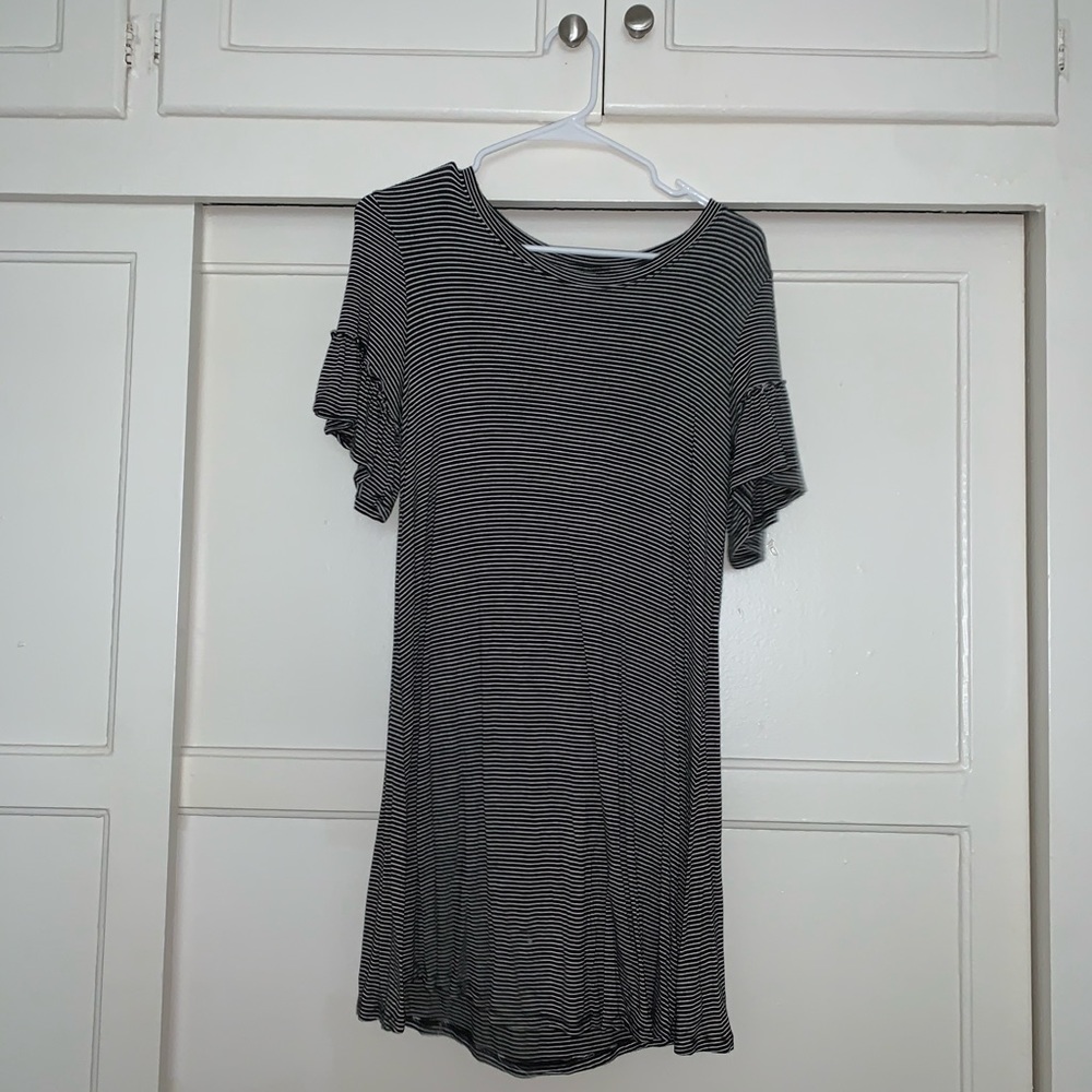 Black & white stripped T-shirt dress